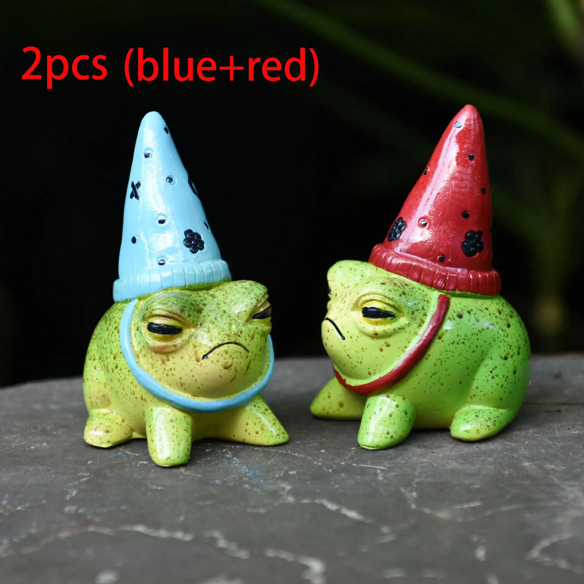 Creative Party Hat Cute Little Frog Statue Garden Courtyard Crafts Decoration Give Halloween Gift to Friends