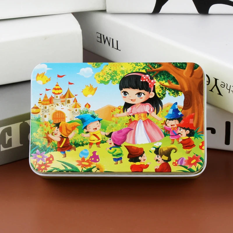 New Children 60 Pieces Wooden Puzzle Kids Cartoon Animal Vehicle Wood Toy Jigsaw Baby Early Educational For Christmas Gift Toys