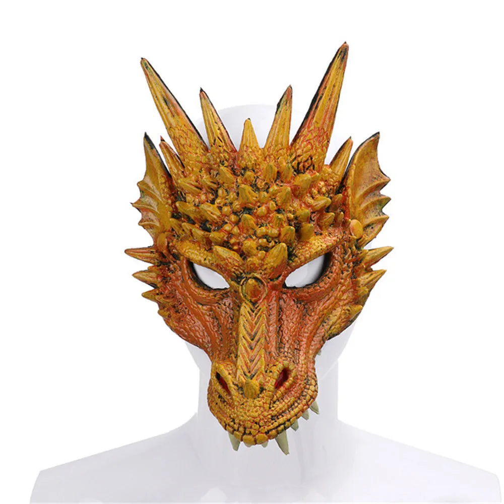 Halloween Dragon Mask PU Foaming 3D Animal Dragon Mask Halloween Carnival Party Cosplay Dragon Scary Mask Monster Mask