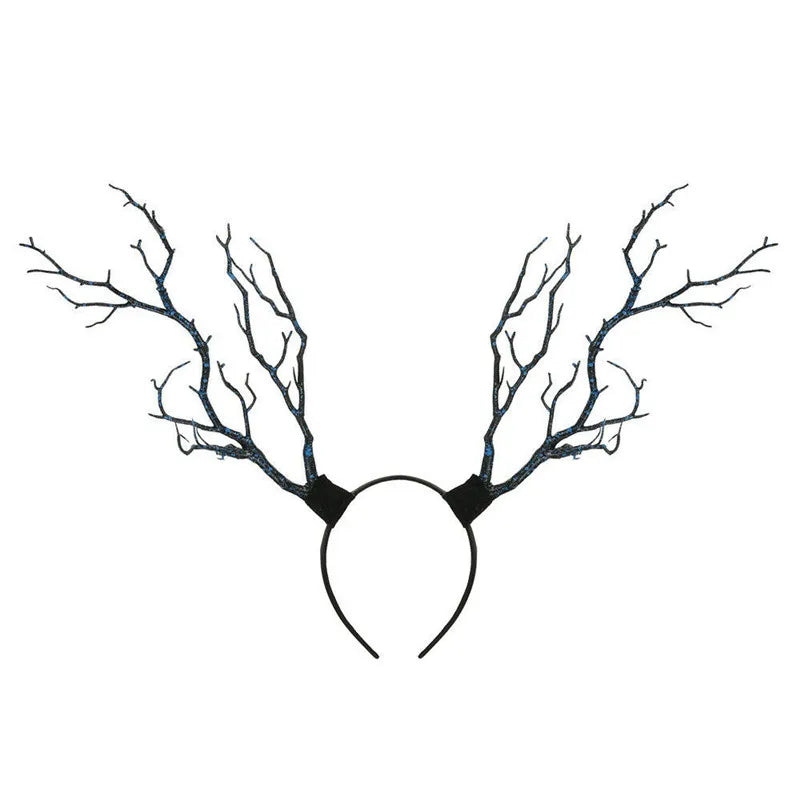 Christmas Party Reindeer Antlers Lovely Headband Cosplay Hairband Women Deer Horn Tree Branch Halloween Hair Hoop Headband