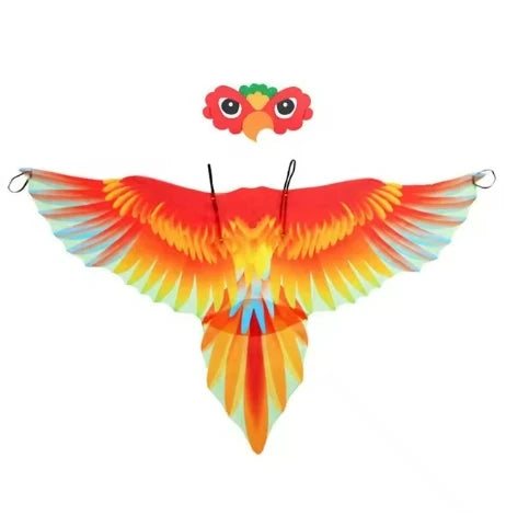 Bird Costume cape and Mask Parrot Wings Cape Dress up Shawl Cloak for Day Festival Masquerade Party Boys Girls
