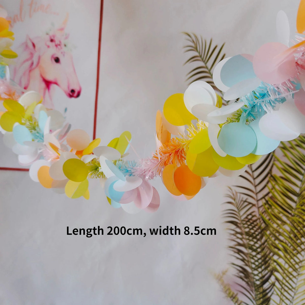 Lush 70.8" Faux Eucalyptus Garland With White Flowers - Perfect For Home & Holiday Decor, Wall Hanging, Yard, And Party Accents