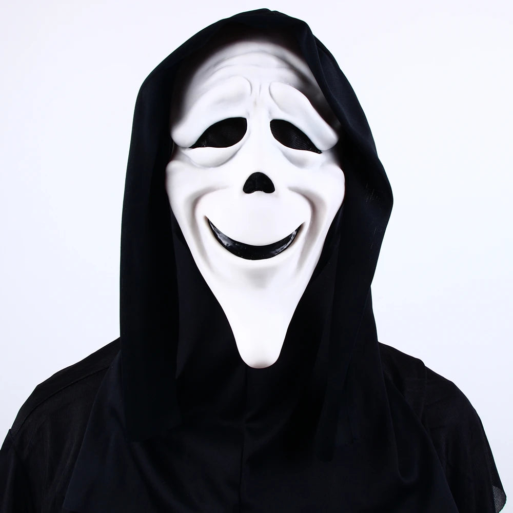 Quality Halloween Movie Scream Horror Face Mask Realistic Creepy Ghost Masks Stick Tongue Out Funny Scary Cosplay Costume Props