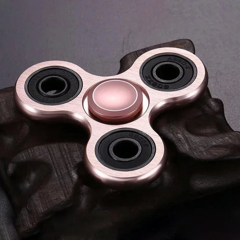 Aluminum Alloy Plating Fidget Spinner Metal Alloy R188 Mute Bearing Drawing Process Hand Spinner Stress Relief Adult Toys Gifts