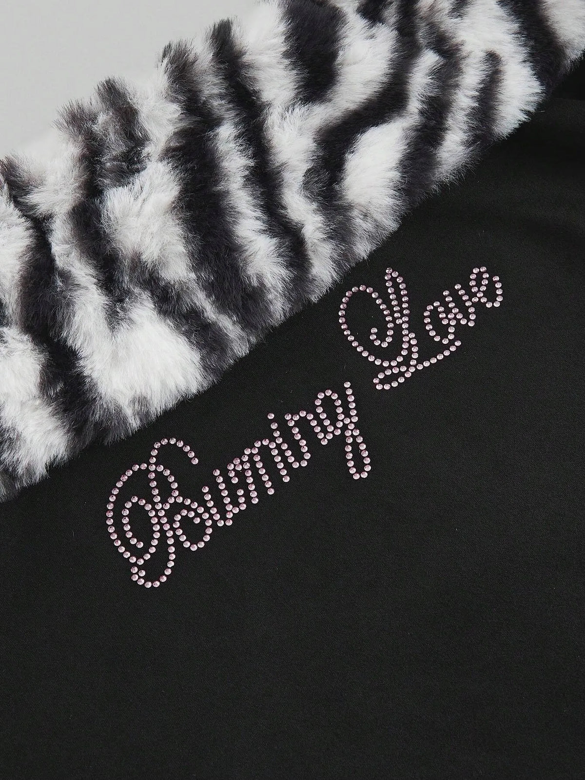 Gothic Streetwear Hip-Hop Style Off Shoulder Velvet Sexy Corset Crop Rhinestone Letter Print Leopard Patchwork Strapless Top Y2k