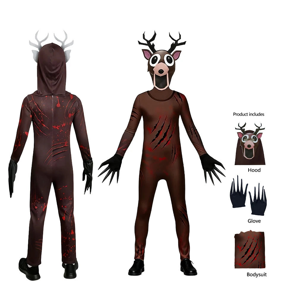 Hot 99 Nights In The Forest Deer costume Owl Cosplay Outfit Halloween Costume Nightmare Reindeer Christmas Gift
