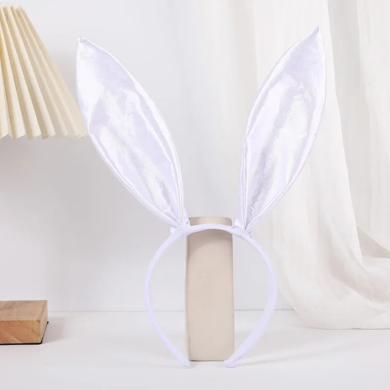 1pc sold color gingham rabbit ear headband in stock headband bunny girl hair clip Halloween rabbit headband