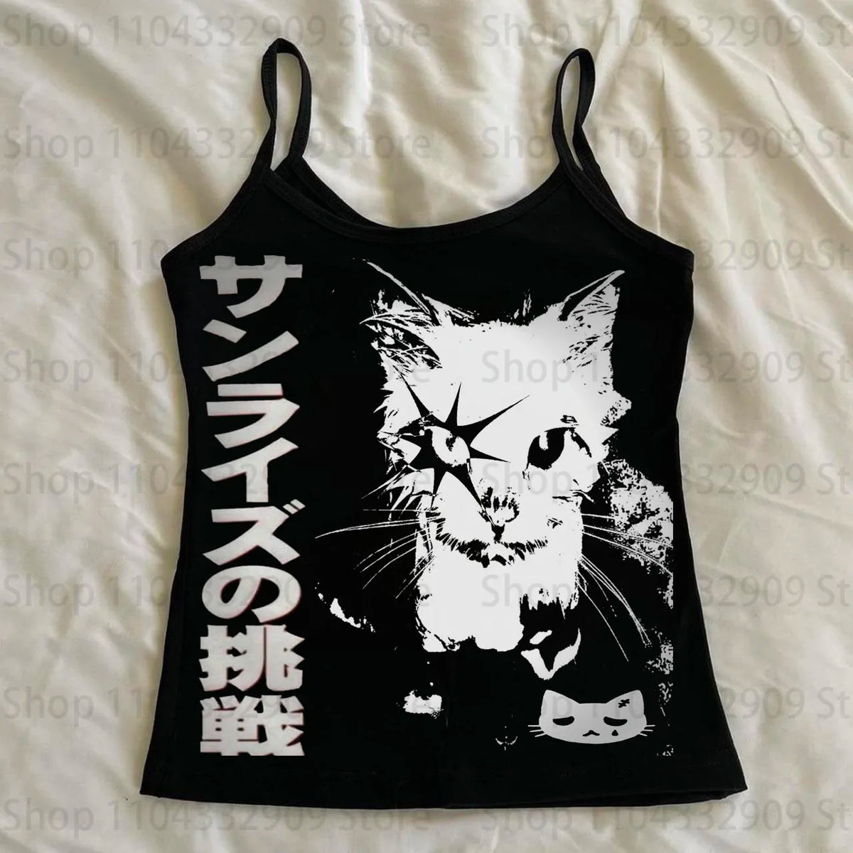Summer Y2K Cute Sexy Tops Harajuku Fairy Gothic Print Slim Tank Tops vintage Punk Girl Streetwear Baby Tank 90s Women Clothing