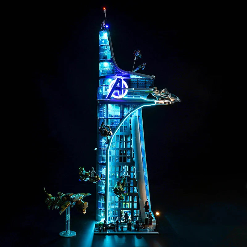 Lazishi LED light 76269 set is suitable for Avengers Tower building blocks (including lighting accessories only)
