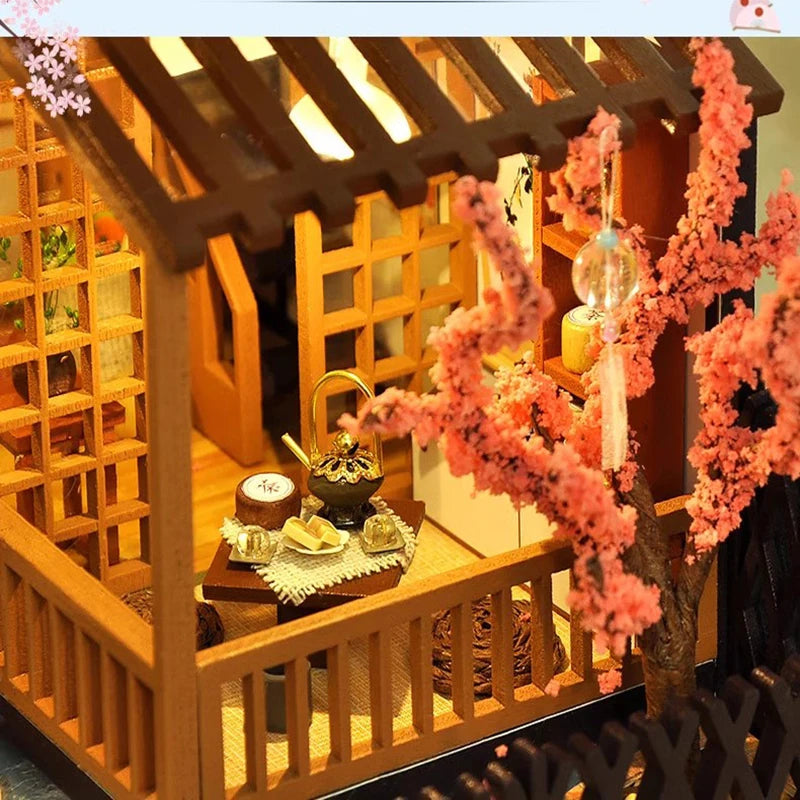 Diy Mini Wooden Dollhouse With Furniture Light Kit Doll House Casa Miniature Accessories Handmade Wooden Toys Birthday Gifts