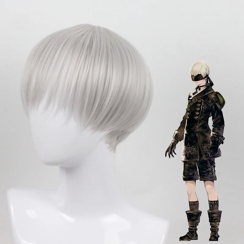 Anime Nier Automata Cosplay 9S Yorha 2B Cosplay Suit Male Women Outfit Wig Disguise Costume Plus Size Fancy Party Black Dress
