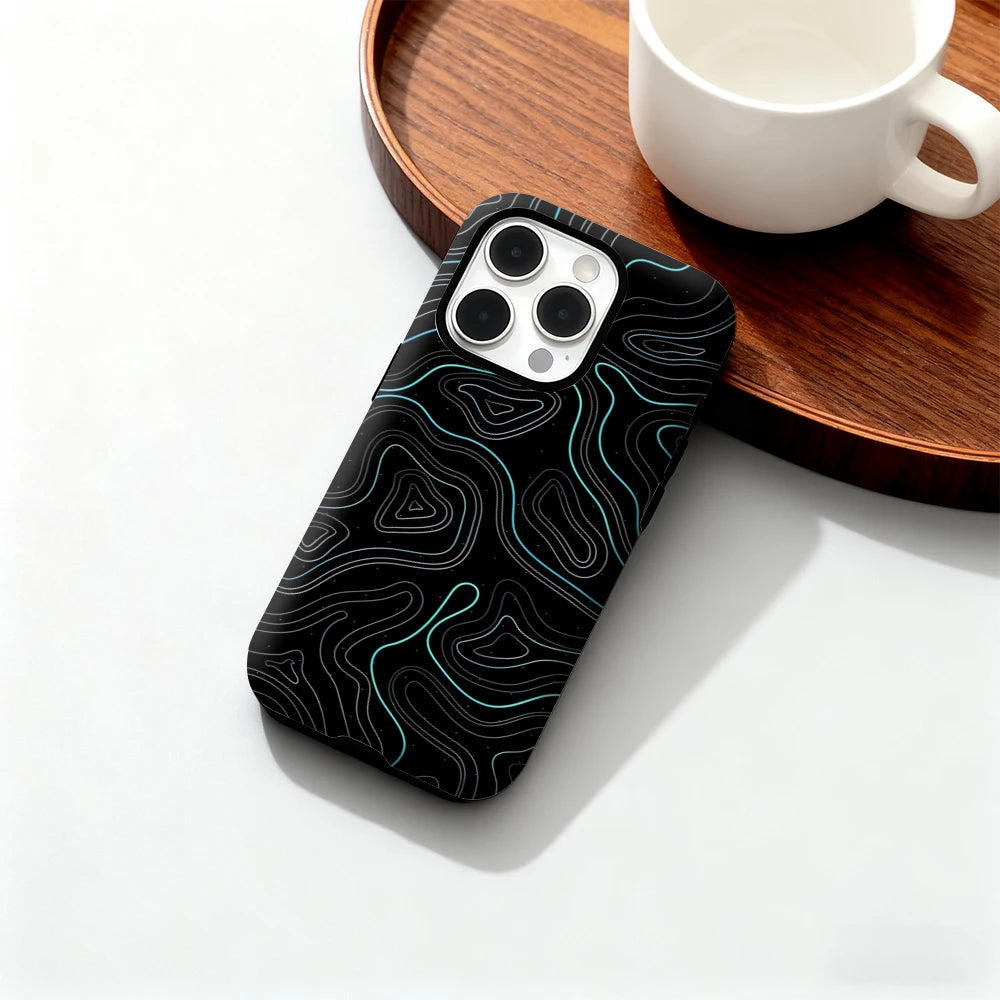 Neon Contours IPhone17 Must-Haves Phone Case for IPhone 17 16 15 14 13 12 Pro Max Plus Double-layer Back Cover INS