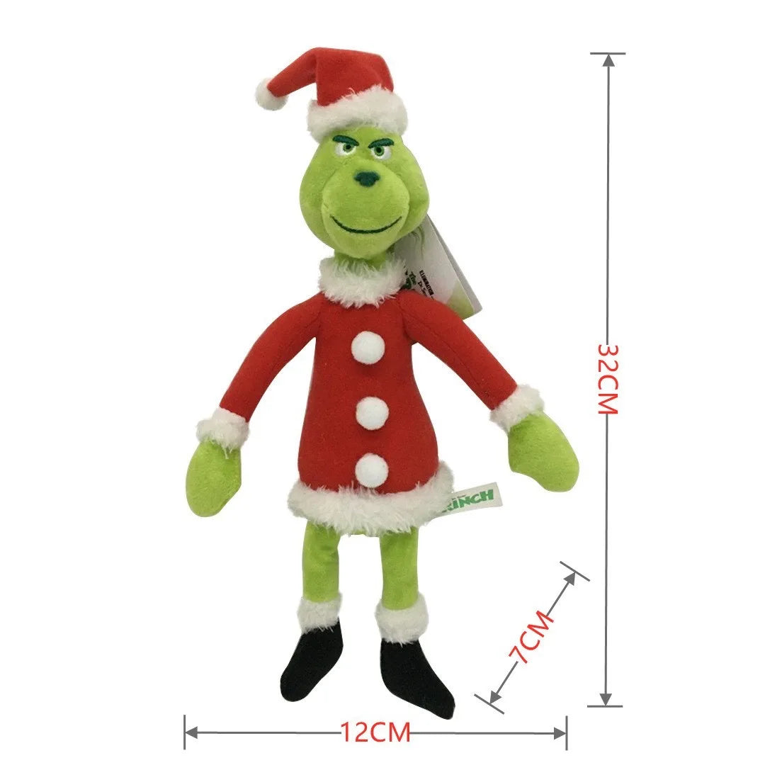 Bandai Grinch Plush Doll Toy Gift Cartoon Style Children Toys Rag Doll Kawaii Room Decor For Christmas Plush Toys Boy and Girl.