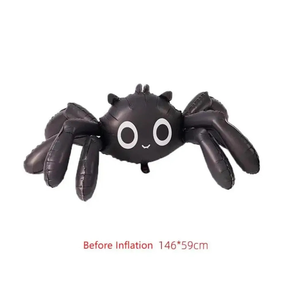 3D Black Spider Balloon Ghost Festival Party Decorations Trick Toy Balloon Party Supplies Inflatable Ballon