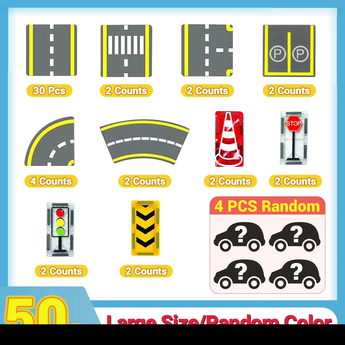 Magnetic Road Magnet Crane Car Toys, Magnetic Block Creativity And Educational Construction Toys for Kids Age 3-6 Birthday Gifts