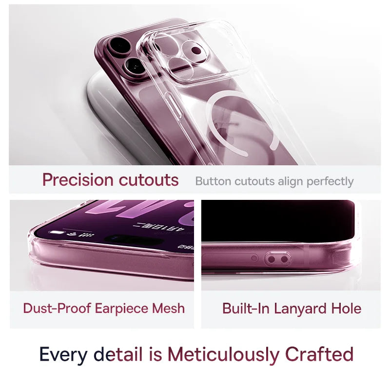 Baseus Magnetic Case For iPhone 18 Pro Max Wireless Charging For Magsafe Case For iPhone 17 Pro Max Slim Thin Clear Cover Case