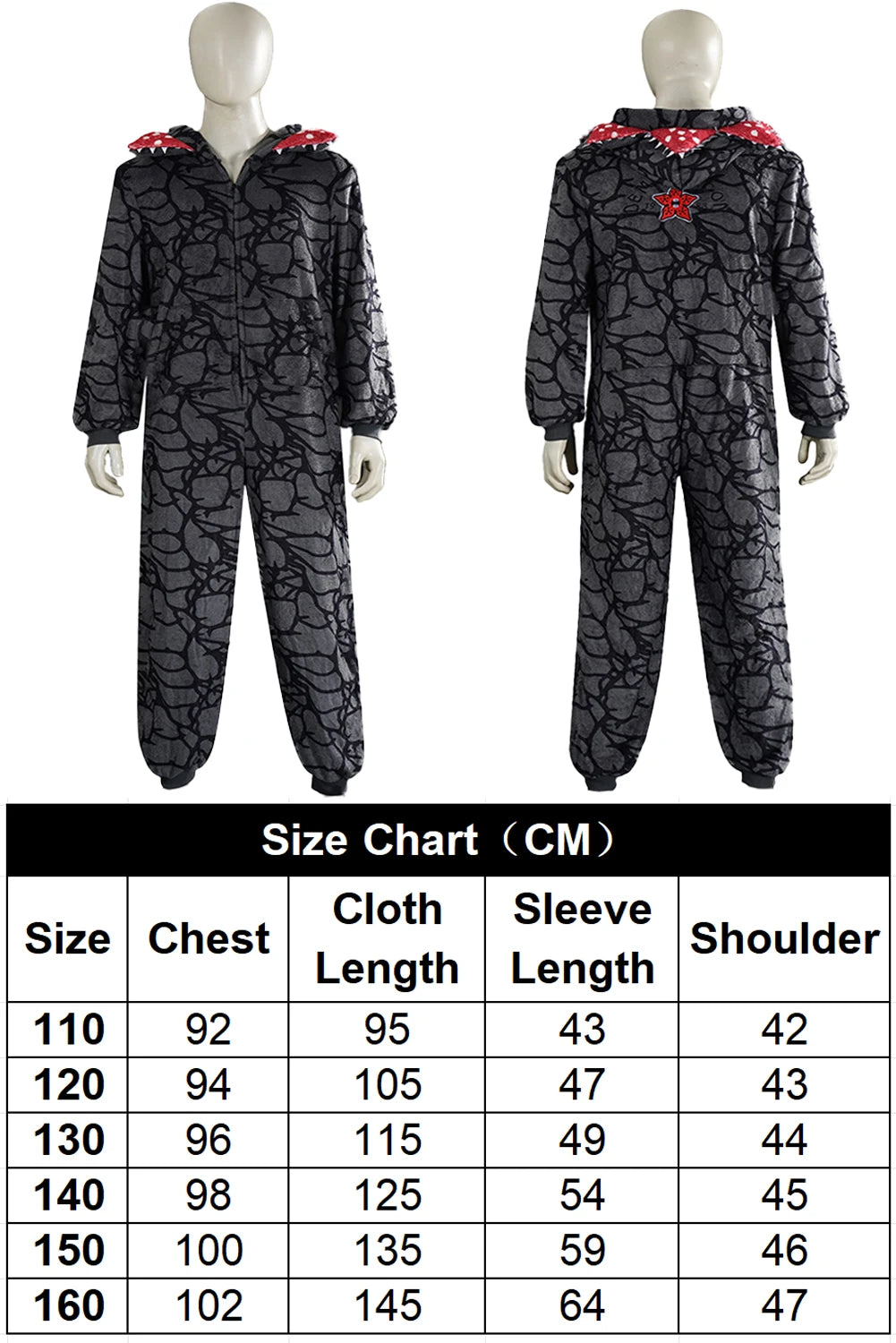Boys Fantasia S3 S5 Horror Demogorgon Cosplay Jumpsuit TV ST 6 to 14 Years Disfraz Costume Teen Fantasy Halloween Carnival Cloth