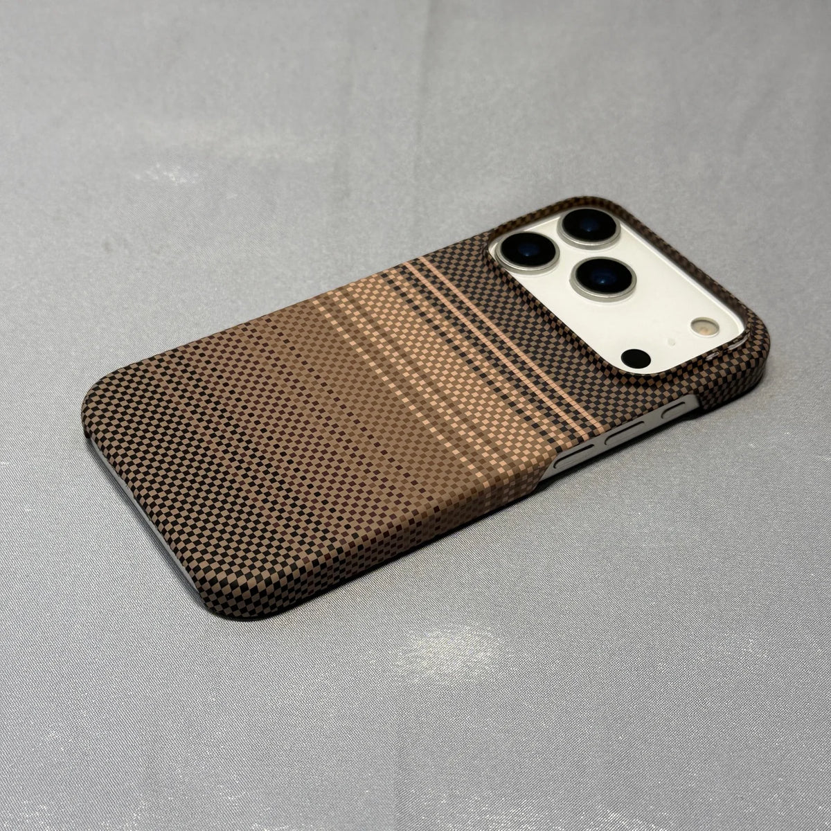Sunset and Moonrise Woven Pattern Phone Case for iPhone 17 Pro Max/16 Pro Max, Compatible with Apple 17P/16P/15P Magnetic Creative Stand Protective Cover, Unisex Niche Design, Supports Wireless Charging, Shiny Phone Case