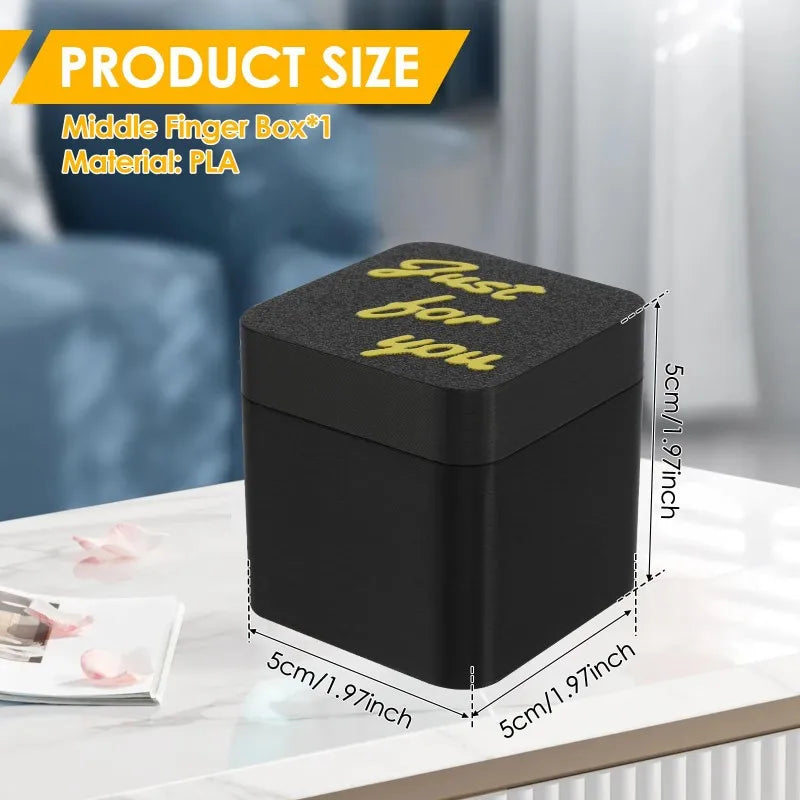 Out of the Box Pop-Up Middle Finger Gift Box Creative Desk Home Decor Gifts Middle Finger Novelty Christmas Funny Prank Gift