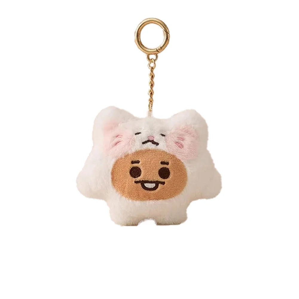BT21 Koya Shooky Chimmy Cooky mang tata cute and creative kawaii plush keychains and bag charms, adorable doll gifts wholesale