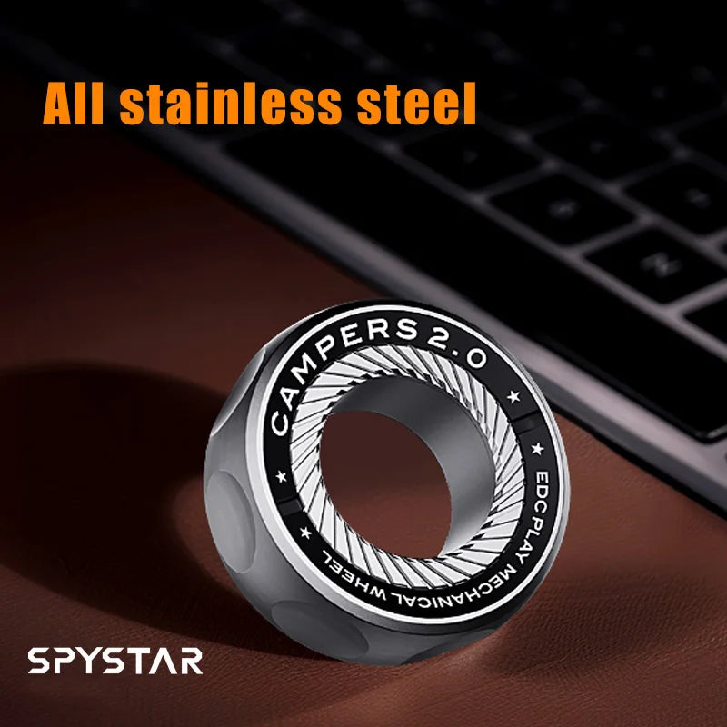 Magnetic Ring for Stress Relief Anti-Anxiety Fidget Toy Spinner Ring for Adults Cool Gadgets for Men Women, Birthday Gift Idea