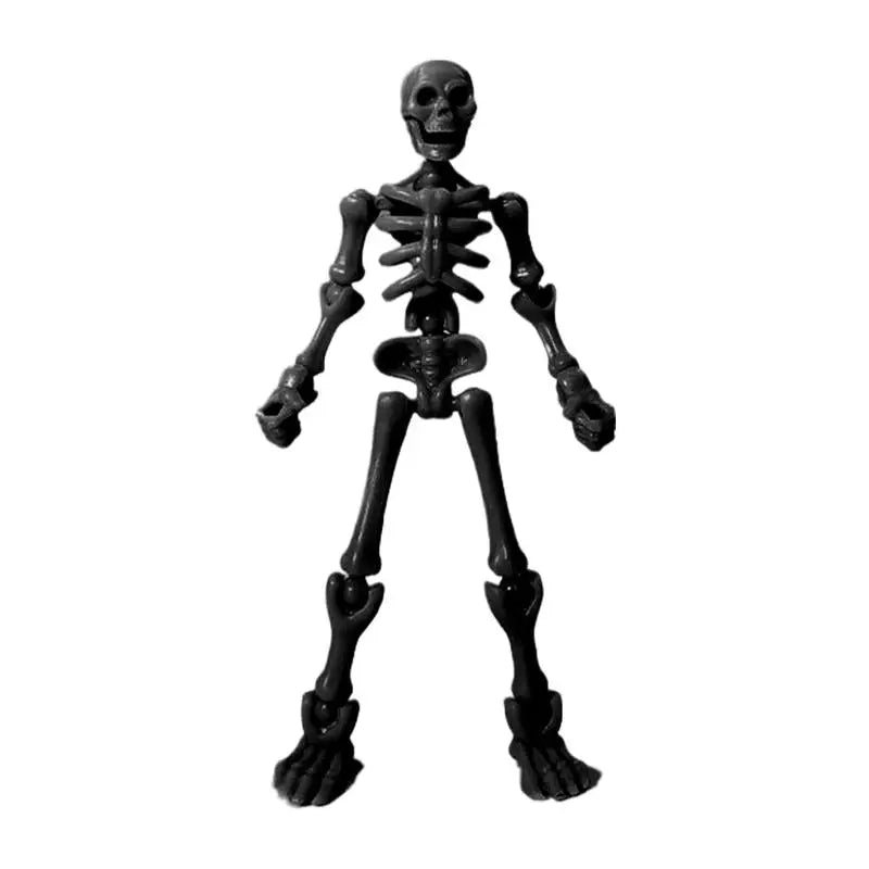 DIY Skeleton Figurines Plastic Posable Mini Skeletons with Movable Joints DIY Craft Halloween Party Haunted House Decor
