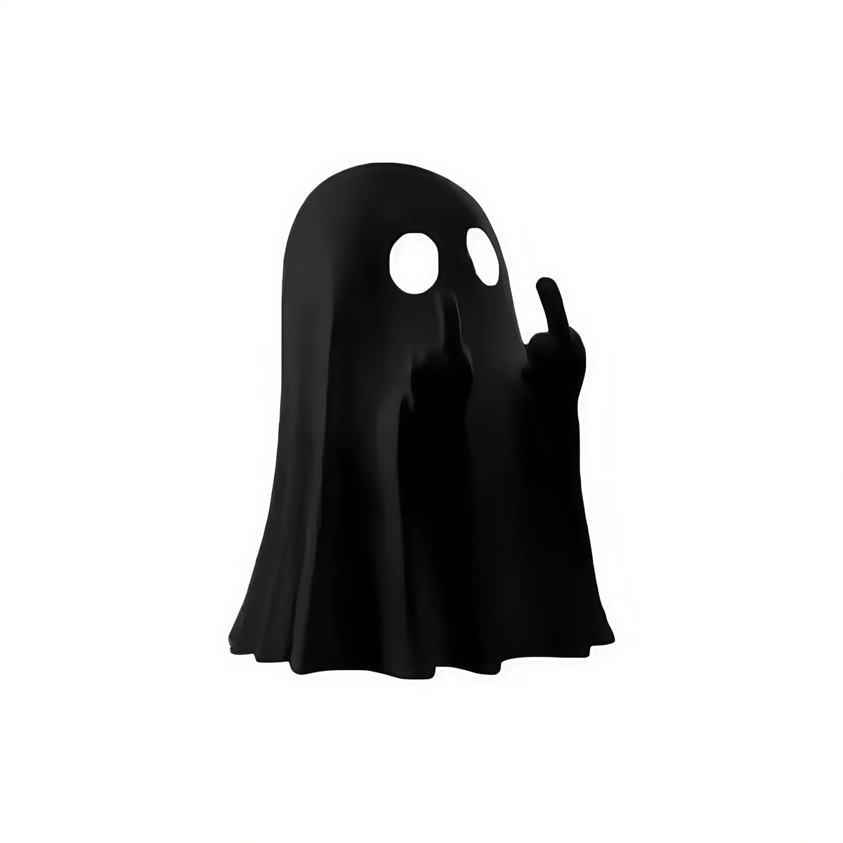 Cute Middle Finger Ghost Statue, Small Halloween Decor for Home, Centerpiece for Coffee Table, Adorable Horror Figure