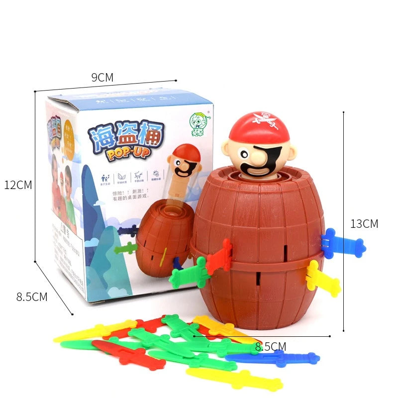Children's Interactive Prank And Spoofing Puzzle Toys Pirate Bucket Sword Into The Barrel Bounce Game Holiday Funny Gifts