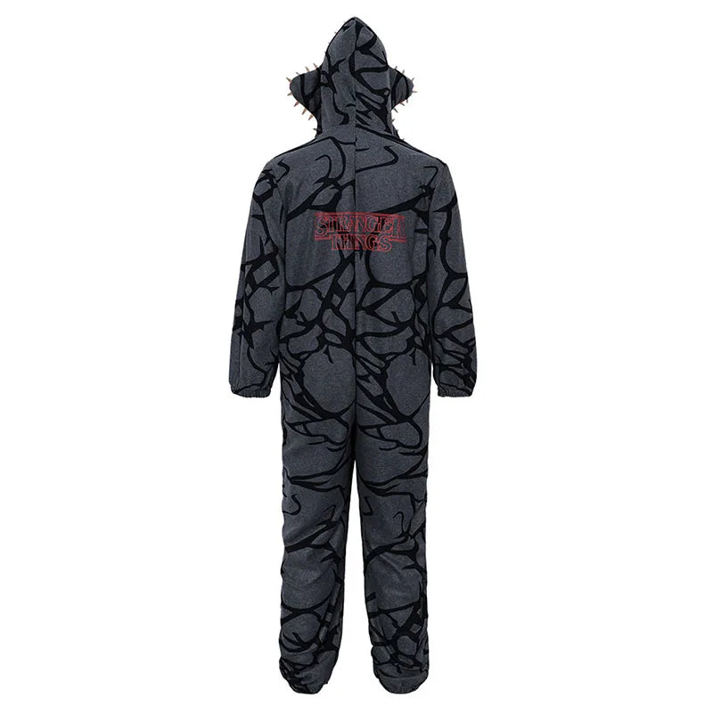 New Adult Kids Fall Winter Thicken Cannibal Flower Demogorgon Cosplay Costume Comfortable Flannel Fabric Pajamas Halloween Suits