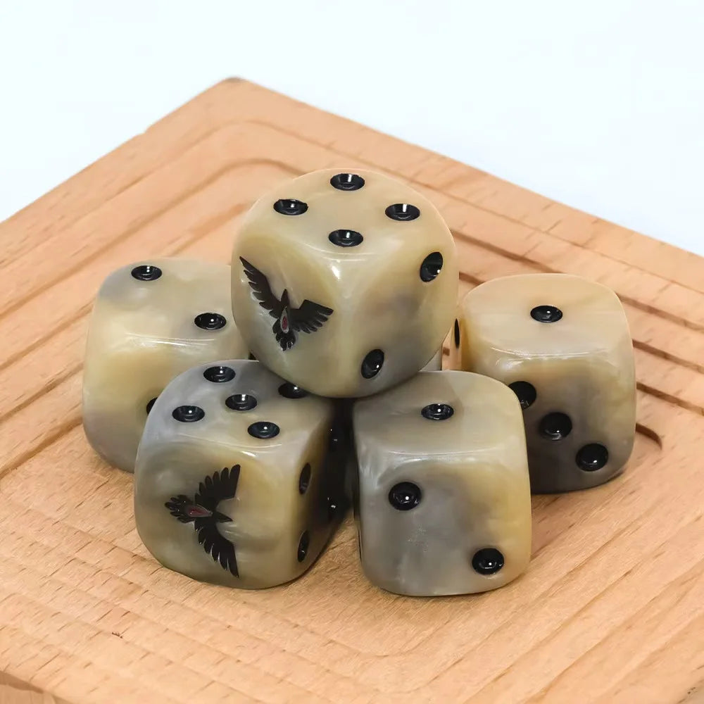 6Pcs Light Shadow D6 Dice Set Polyhedral RPG Dice for Tabletop Role Playing Games Family Game Night Party Supplies Halloween Chr