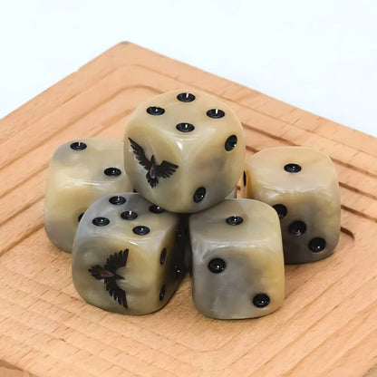6Pcs Light Shadow D6 Dice Set Polyhedral RPG Dice for Tabletop Role Playing Games Family Game Night Party Supplies Halloween Chr