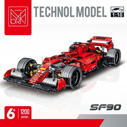 1200Pcs Super Racing Car Building Blocks Model Red Classic Sports Creative 3D Desktop Decor Christmas Holiday Gift Adults Kids
