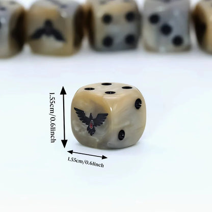 6Pcs Light Shadow D6 Dice Set Polyhedral RPG Dice for Tabletop Role Playing Games Family Game Night Party Supplies Halloween Chr