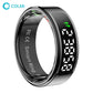 2025 COLMI R12 Smart Ring with Display Screen and Touch, Wireless Charging, Health Manager, 5 ATM Waterproof For Men Women