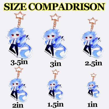 Custom Anime Acrylic Keychain Personalized Logo Cartoon Pendant Photo Clear Flash Charms Hologram Designer Key Chain