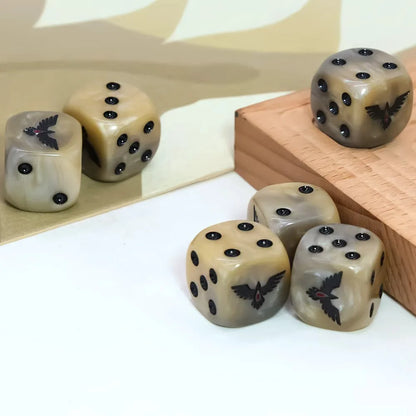 6Pcs Light Shadow D6 Dice Set Polyhedral RPG Dice for Tabletop Role Playing Games Family Game Night Party Supplies Halloween Chr