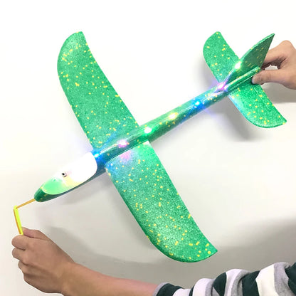 50/33CM Big Flash Glider Foam Plane Hand Throw Light Inertial LED AirPlane Outdoor Launch Fun of Kids Toys for Children Boy Gift