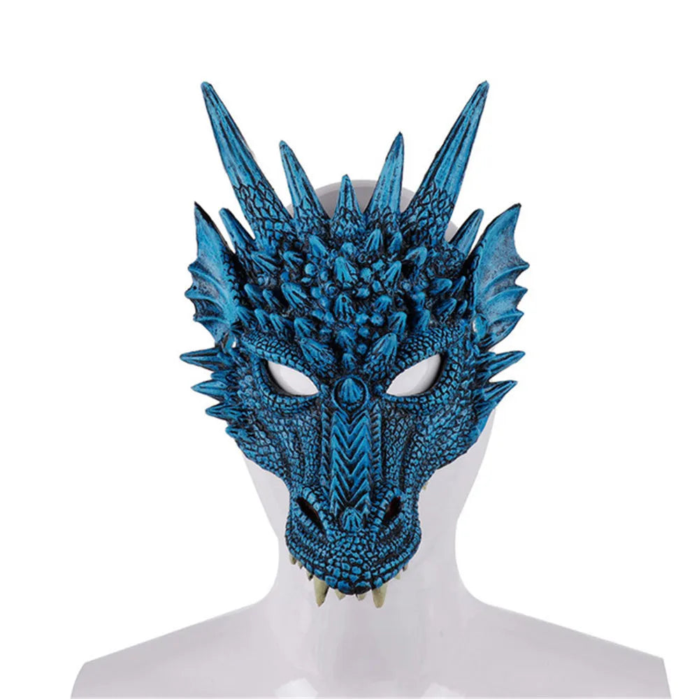 Halloween Dragon Mask PU Foaming 3D Animal Dragon Mask Halloween Carnival Party Cosplay Dragon Scary Mask Monster Mask