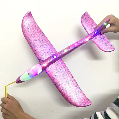 50/33CM Big Flash Glider Foam Plane Hand Throw Light Inertial LED AirPlane Outdoor Launch Fun of Kids Toys for Children Boy Gift