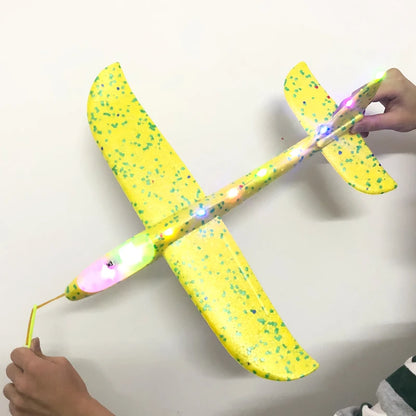 50/33CM Big Flash Glider Foam Plane Hand Throw Light Inertial LED AirPlane Outdoor Launch Fun of Kids Toys for Children Boy Gift
