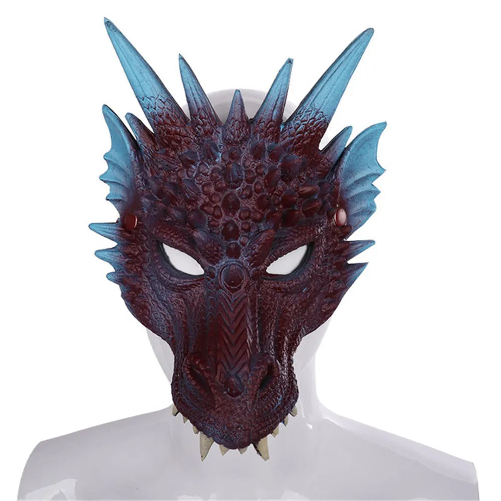 Halloween Dragon Mask PU Foaming 3D Animal Dragon Mask Halloween Carnival Party Cosplay Dragon Scary Mask Monster Mask