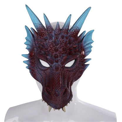 Halloween Dragon Mask PU Foaming 3D Animal Dragon Mask Halloween Carnival Party Cosplay Dragon Scary Mask Monster Mask
