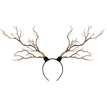 Christmas Party Reindeer Antlers Lovely Headband Cosplay Hairband Women Deer Horn Tree Branch Halloween Hair Hoop Headband