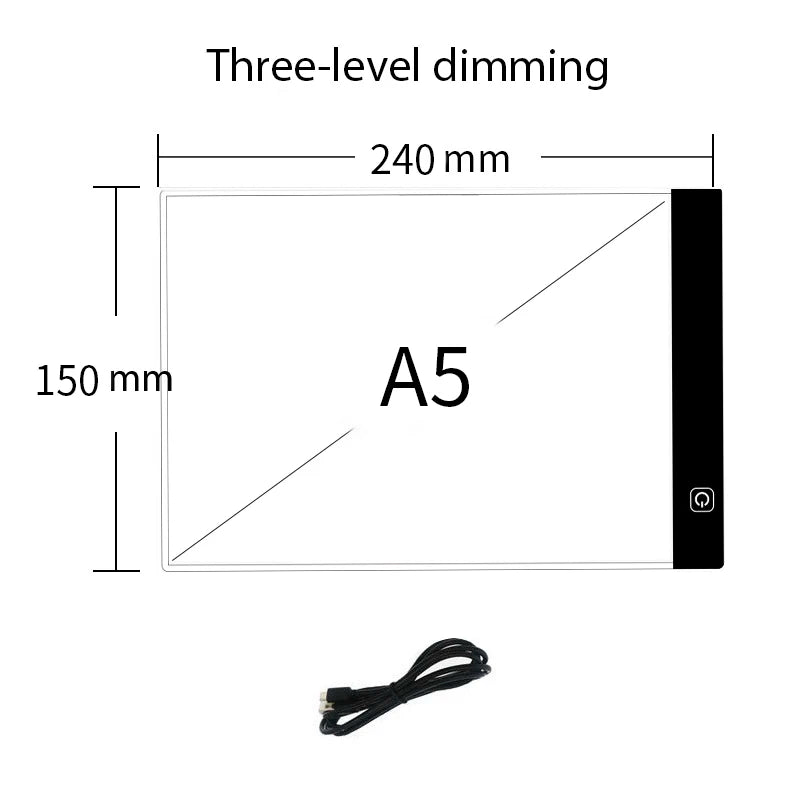 LED Photocopying Table Drawing Board Children's Light-transmitting Copying Table Brightness Adjustable Copy Board Painting Toys