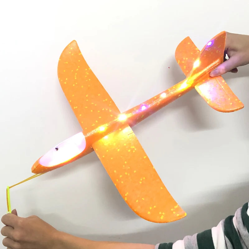 50/33CM Big Flash Glider Foam Plane Hand Throw Light Inertial LED AirPlane Outdoor Launch Fun of Kids Toys for Children Boy Gift