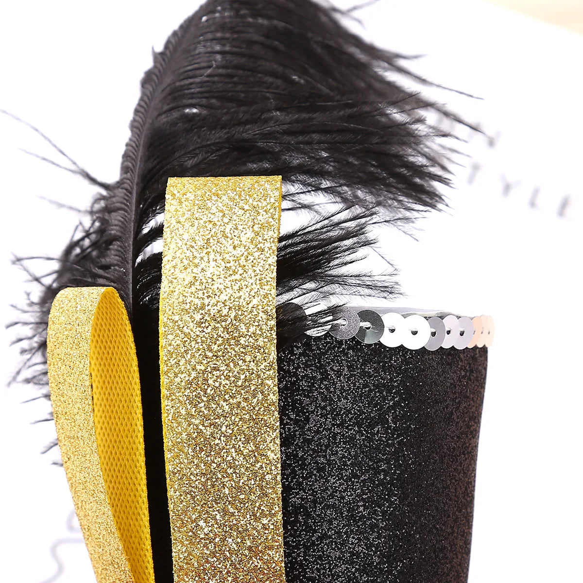 Feather Mini Top Hat Girls Fascinator Headband Fancy Steampunk Mini Top Hats Hair Hoop And Rose Halloween Circus Ringmaster Hat