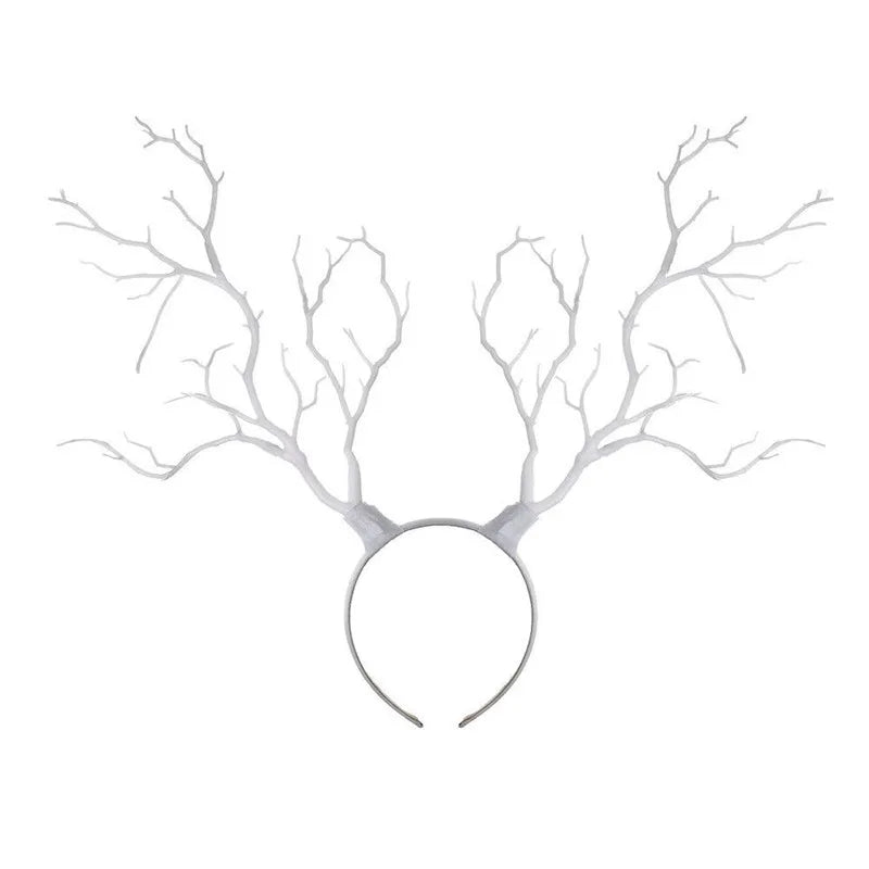 Christmas Party Reindeer Antlers Lovely Headband Cosplay Hairband Women Deer Horn Tree Branch Halloween Hair Hoop Headband