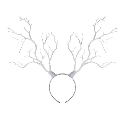 Christmas Party Reindeer Antlers Lovely Headband Cosplay Hairband Women Deer Horn Tree Branch Halloween Hair Hoop Headband