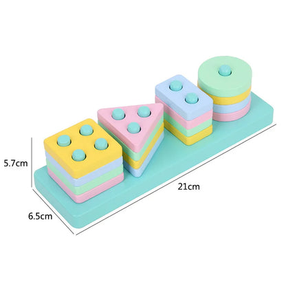 Montessori Baby Toys Kids 3D Wooden Puzzles Early Learning Baby Games Toys Educational Wooden Toys For Children Birthday Gifts