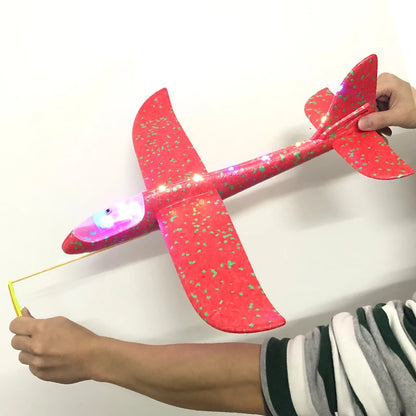 50/33CM Big Flash Glider Foam Plane Hand Throw Light Inertial LED AirPlane Outdoor Launch Fun of Kids Toys for Children Boy Gift